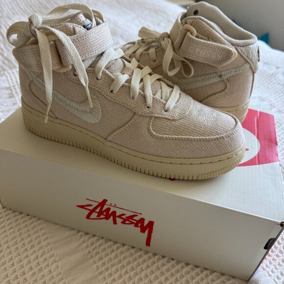 Nike x Stussy Air Force 1 Mid Fossil - Picture 3 of 5